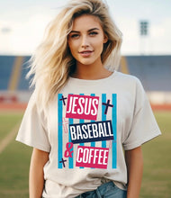 Load image into Gallery viewer, Jesus Baseball and Coffee DTF Transfer (325 HOT Peel)
