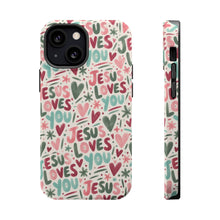 Load image into Gallery viewer, Jesus Loves You Magnetic Impact-Resistant Cases
