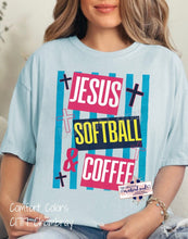Load image into Gallery viewer, Jesus Softballball and Coffee DTF Transfer (325 HOT Peel)
