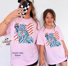 Load image into Gallery viewer, Lady Liberty Bubble Watercolor DTF Transfer | Adult and Youth (325 HOT Peel)
