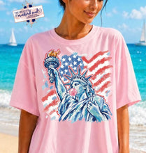 Load image into Gallery viewer, Lady Liberty Bubble Watercolor DTF Transfer | Adult and Youth (325 HOT Peel)
