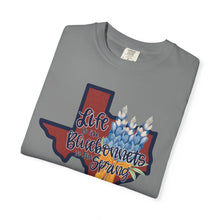 Load image into Gallery viewer, Life Is Like Bluebonnets Texas Watercolor Texas Comfort Colors T-shirt Unisex Tee, Flood Relief Fundraising Shirt, Donations, Texas Support Apparel, Unisex Tee
