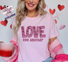 Load image into Gallery viewer, Love One Another Faux Sequin Embroidery DTF Transfer (300 HOT PEEL) | Ships 3-7 Business Days
