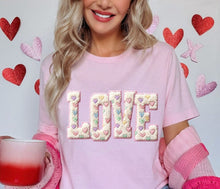 Load image into Gallery viewer, Love Sweet Hearts Faux Latch Hook Clear Film DTF Transfer | Adult and Youth (325 HOT Peel)
