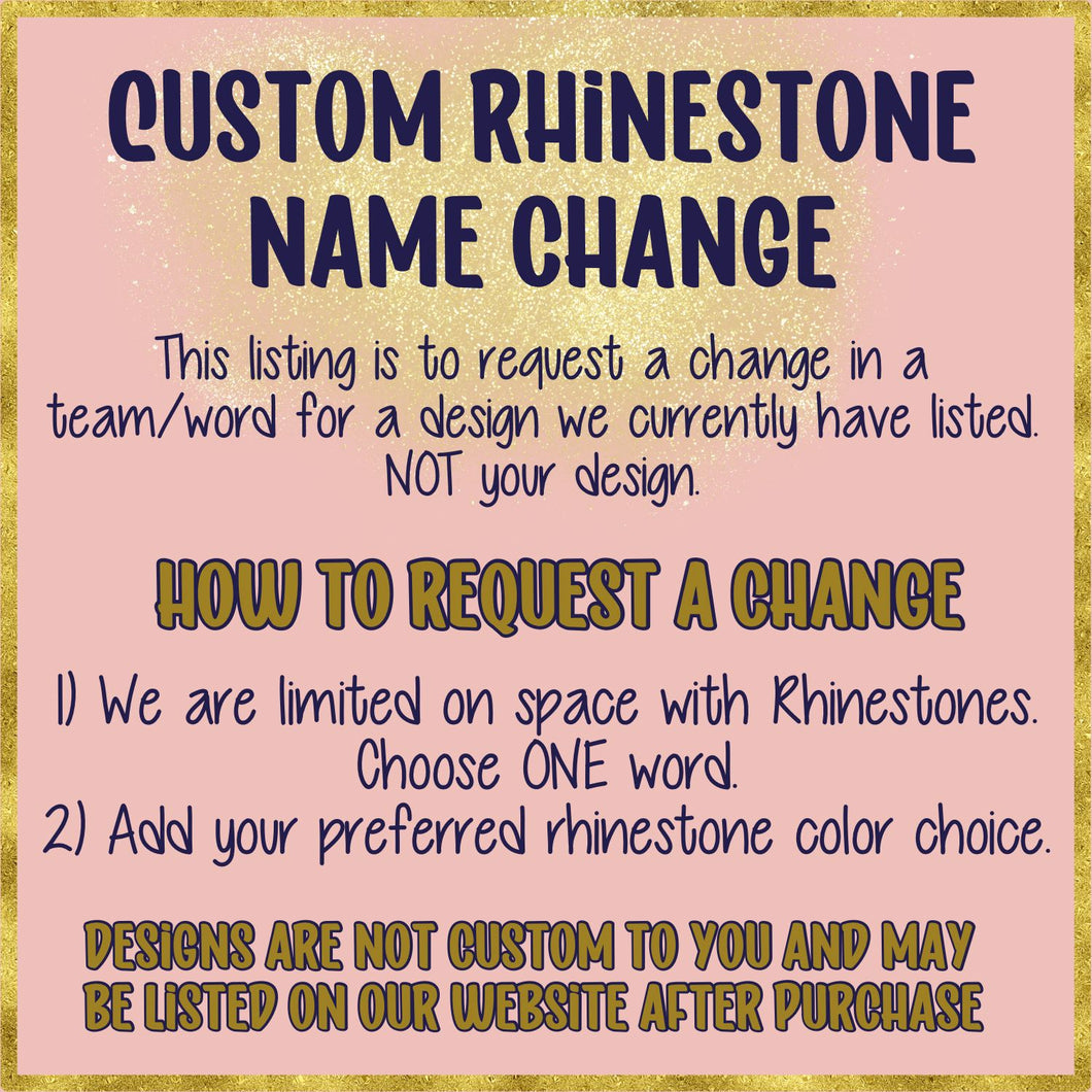 Mascot Name Change For A Design We Have Listed (1-3 Business Day TAT)
