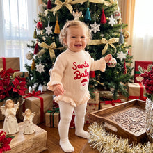 Load image into Gallery viewer, Newborn Baby Christmas Sweaters Rompers Letter Santa Claus Embroidery Crewneck Long Sleeve Knitted Jumpsuits
