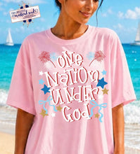 Load image into Gallery viewer, One Nation Under God Stars DTF Transfer | Adult and Youth (325 HOT Peel)
