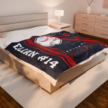 Load image into Gallery viewer, Personalized CYS Warrior Baseball Velveteen Plush Blanket
