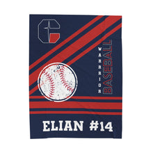 Load image into Gallery viewer, Personalized CYS Warrior Baseball Velveteen Plush Blanket
