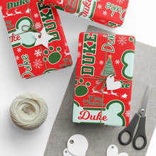 Load image into Gallery viewer, Personalized Pet Christmas Dog Bone Wrapping Paper, Christmas Gift Wrap, Holiday Decor, Unique Gift Presentation, Seasonal Wrapping Supplies
