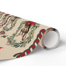 Load image into Gallery viewer, Personalized Pet Christmas Wreath Festive Wrapping Paper, Christmas Gift Wrap, Holiday Decor, Unique Gift Presentation, Seasonal Wrapping Supplies
