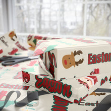 Load image into Gallery viewer, Personalized Rustic Boy Christmas Festive Wrapping Paper, Christmas Gift Wrap, Holiday Decor, Unique Gift Presentation, Seasonal Wrapping Supplies
