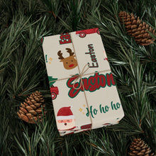 Load image into Gallery viewer, Personalized Rustic Boy Christmas Festive Wrapping Paper, Christmas Gift Wrap, Holiday Decor, Unique Gift Presentation, Seasonal Wrapping Supplies
