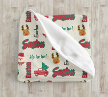 Load image into Gallery viewer, Personalized Rustic Christmas Cozy Velveteen Plush Blanket - Soft Throw, Perfect for Cuddling, Home Decor, Gift for Her, Holiday Comfort, Customized
