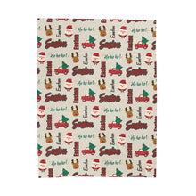Load image into Gallery viewer, Personalized Rustic Christmas Cozy Velveteen Plush Blanket - Soft Throw, Perfect for Cuddling, Home Decor, Gift for Her, Holiday Comfort, Customized
