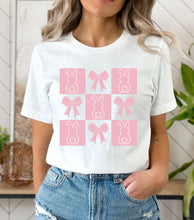 Load image into Gallery viewer, PO SHIPS 1/29 Screen Print Transfer | PINK Coquette Bunnys and Bows (325 Hot Peel)
