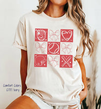 Load image into Gallery viewer, PO SHIPS 3/5 Screen Print Transfer | Baseball And Bows RED (325 Hot Peel)
