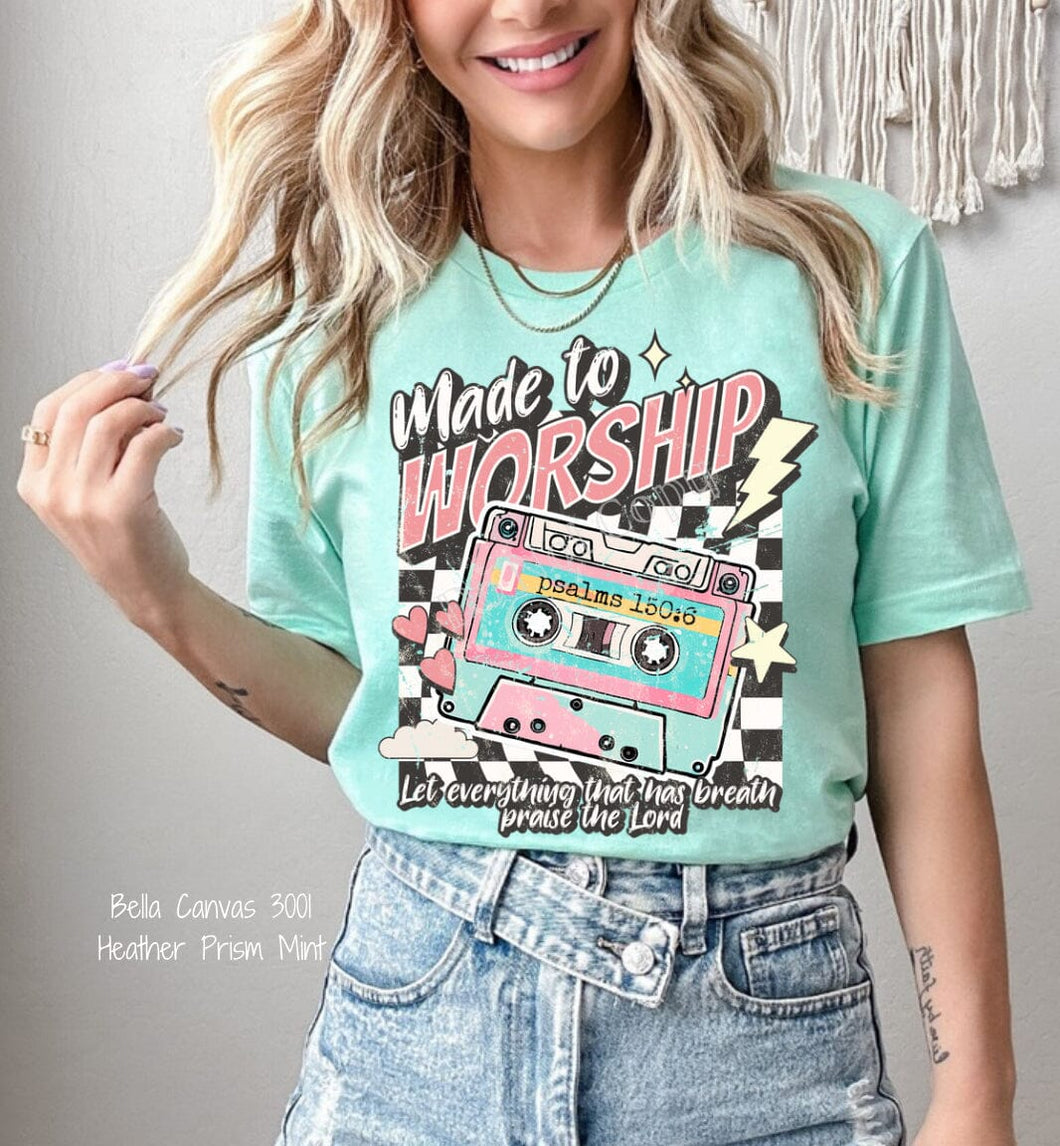 PO SHIPS 4/30 Clear Film Screen Print Transfer | Made To Worship (325 HOT Peel)