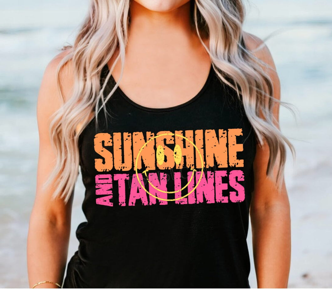 PO SHIPS 5/7 Clear Film Screen Print Transfer | Sunshine and Tan Lines (325 HOT Peel)