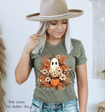 Load image into Gallery viewer, PO SHIPS 9/11 Clear Film DTF Transfer | Fall Floral Ghost (325 HOT Peel)
