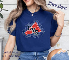 Load image into Gallery viewer, Rhinestone CYS Cheer Comfort Color Tee
