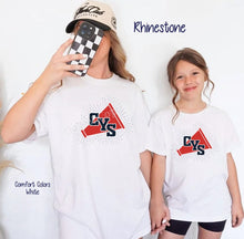 Load image into Gallery viewer, Rhinestone CYS Cheer Comfort Color Tee
