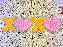 Load image into Gallery viewer, RTS 11” XOXO Churro and Concha Chenille Iron On Patch
