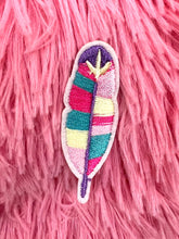 Load image into Gallery viewer, RTS 2&quot; Feather Chenille Iron On Patch
