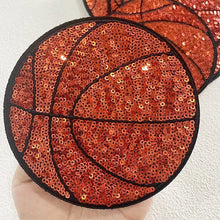 Load image into Gallery viewer, RTS Basketball Sequin Pocket 4.5&quot; Iron On Patch
