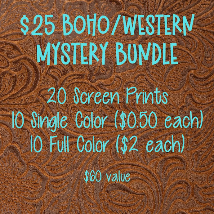 RTS Boho Western Mystery Screen Print Transfer Bundle