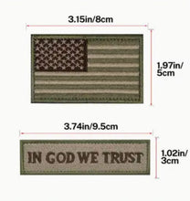 Load image into Gallery viewer, RTS Camo Flag And In God We Trust Camo 3.5&quot; Velcro Patch
