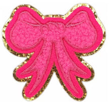 Load image into Gallery viewer, RTS Chenille Bow 2.5&quot; Iron On Patch
