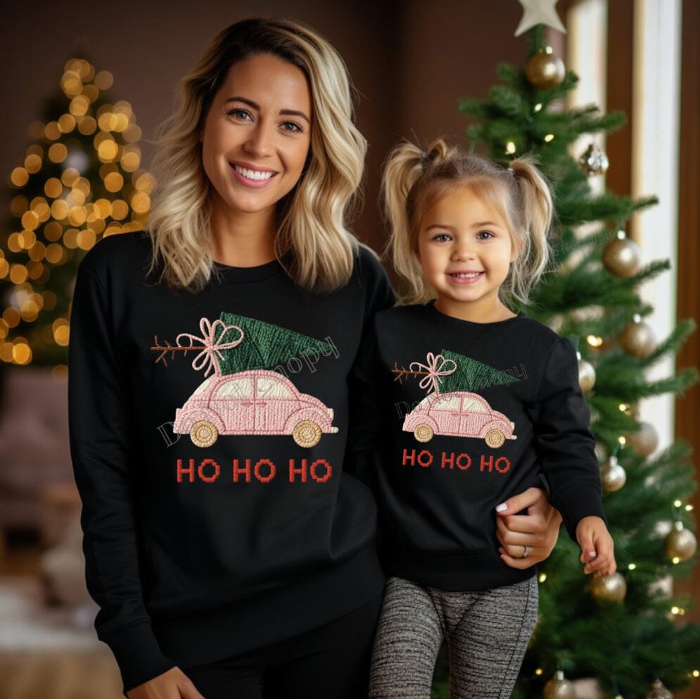 RTS Christmas Tree Bug Crochet Yarn Clear Film DTF Transfer | Adult Youth (325 HOT Peel)