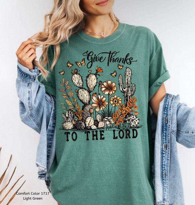 RTS Clear Film DTF Transfer | Give Thanks to the Lord Boho (325 HOT Peel)