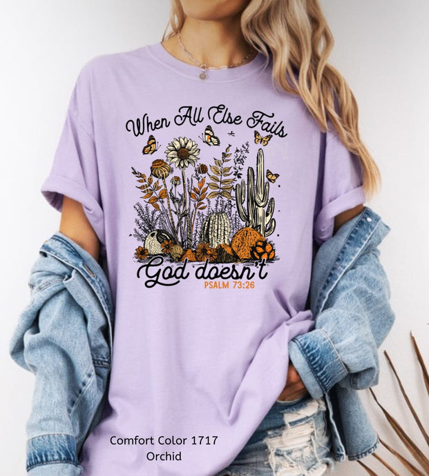 RTS Clear Film DTF Transfer | When All Else Fails God Doesn't (325 HOT Peel)
