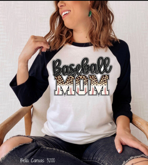 RTS Clear Film Screen Print Transfer | Baseball Mom (325 HOT Peel)