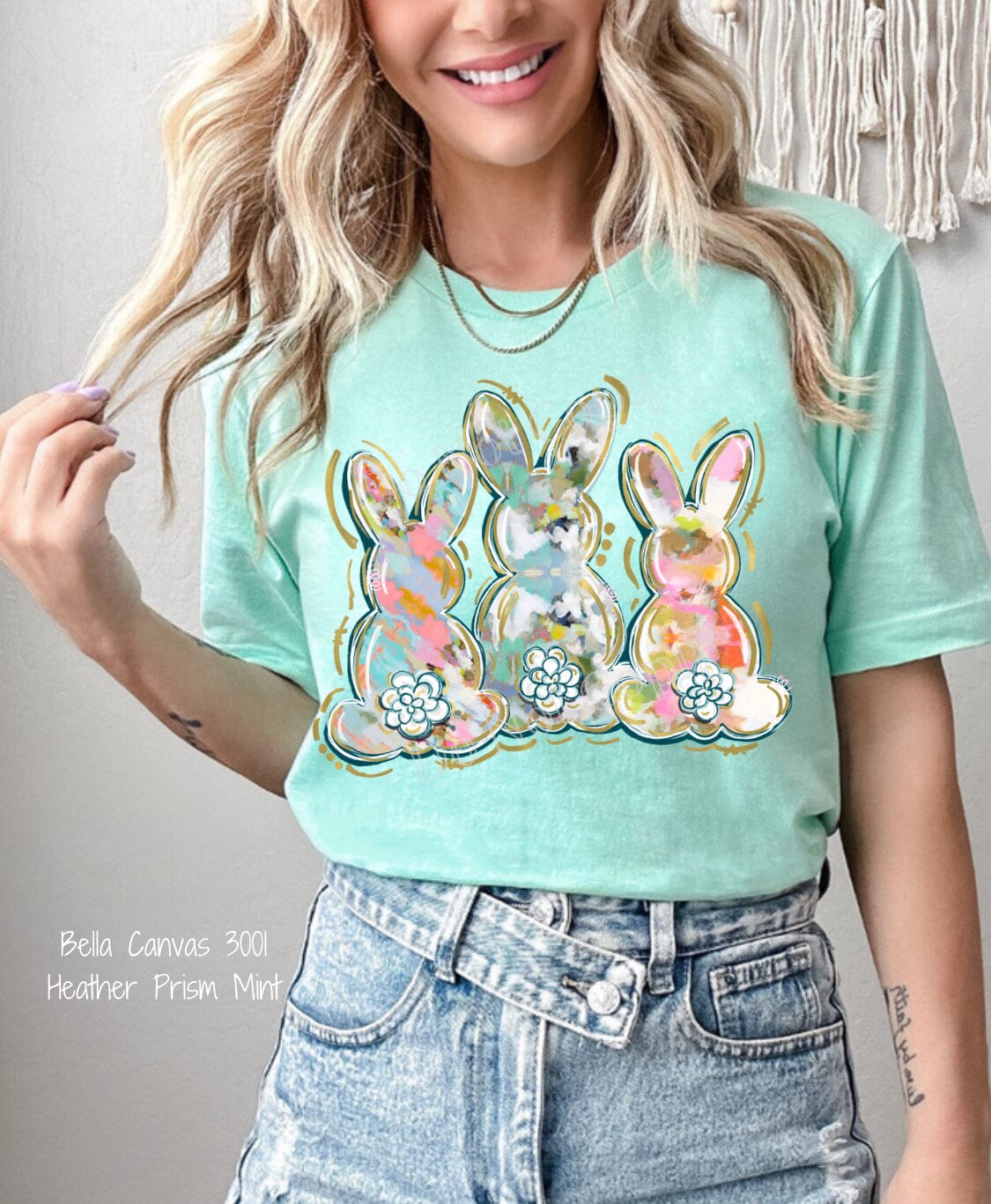 RTS Clear Film Screen Print Transfer | Watercolor Bunny Trio (325 HOT ...