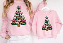 Load image into Gallery viewer, RTS Coquette Christmas Tree Bows Crochet Yarn Clear Film DTF Transfer | Adult Youth (325 HOT Peel)
