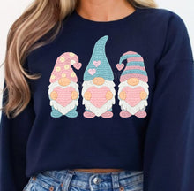 Load image into Gallery viewer, RTS Crochet Valentine Gnomes DTF Transfer | Adult Youth (325 HOT Peel)
