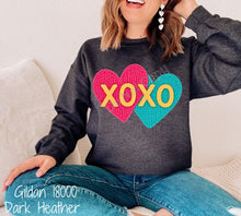 Load image into Gallery viewer, RTS Crochet XOXO Valentine Hearts DTF Transfer | Adult Youth (325 HOT Peel)
