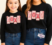 Load image into Gallery viewer, RTS Crochet XOXO Valentine Patches DTF Transfer | Adult Youth (325 HOT Peel)
