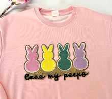 Load image into Gallery viewer, RTS Easter Love My Peeps 11&quot; Chenille Iron On Patch
