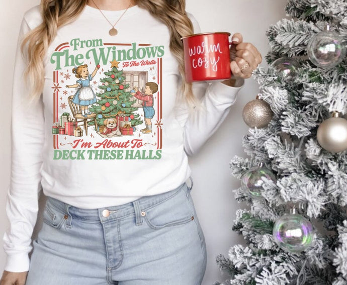 RTS From The Window To The Wall Deck The Halls Clear Film DTF Transfer (325 HOT Peel)