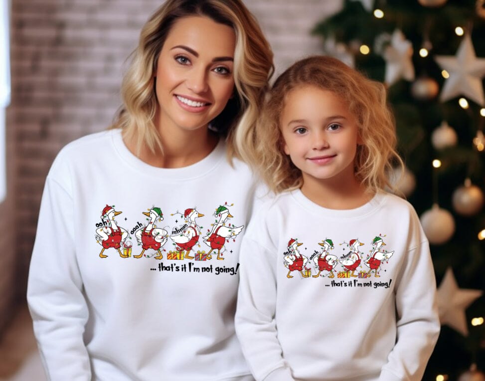 RTS Goose I'm Not Going Clear Film DTF Transfer | Adult Youth (325 HOT Peel)