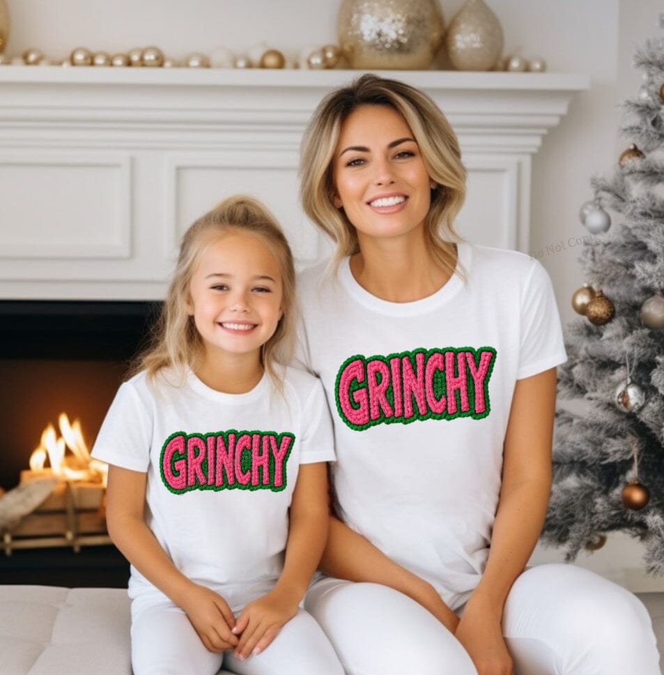 RTS Grinchy Crochet Yarn Clear Film DTF Transfer | Adult Youth (325 HOT Peel)