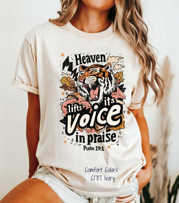 RTS Heaven Lifts It's Voice in Praise Clear Film DTF Transfer (325 HOT Peel)