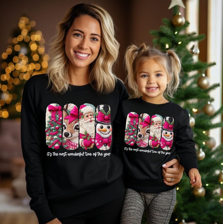 RTS Hot Pink Most Wonderful Time Crochet Yarn Clear Film DTF Transfer | Adult Youth (325 HOT Peel)