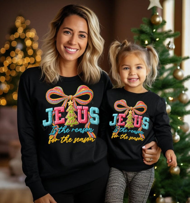 RTS Jesus Is the Reason Crochet Yarn Clear Film DTF Transfer | Adult Youth (325 HOT Peel)