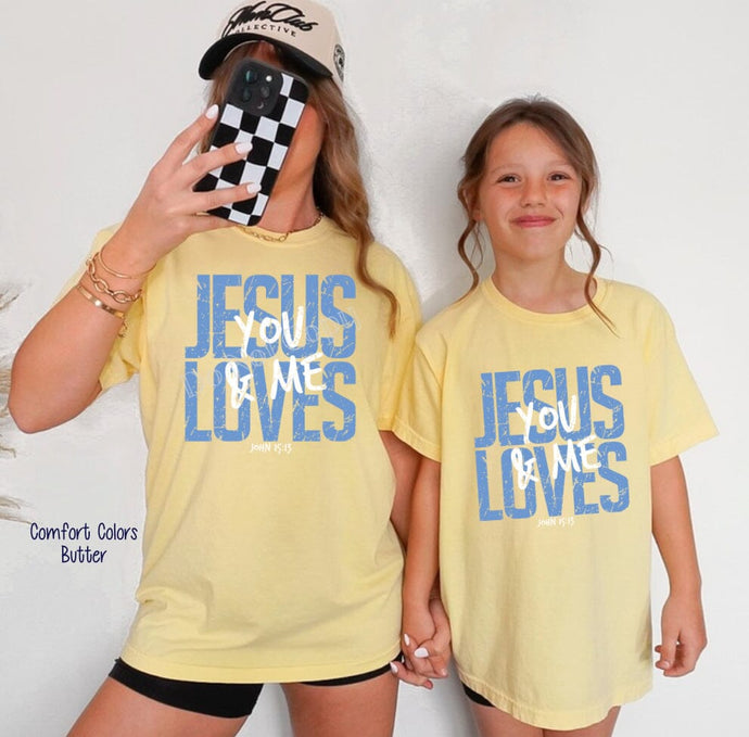 RTS Jesus Love You and Me Clear Film DTF Transfer | Adult Youth (325 HOT Peel)