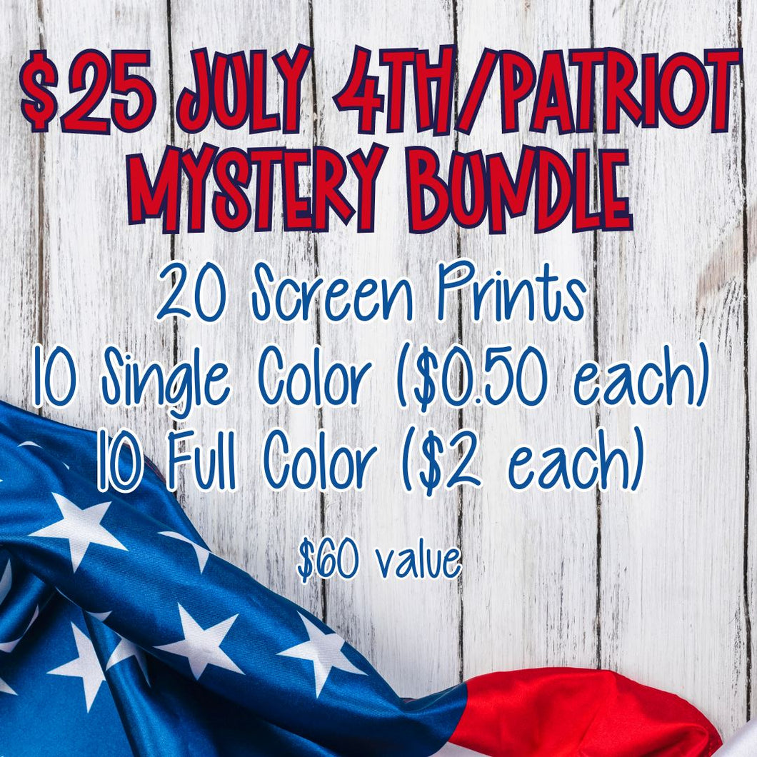 RTS July 4th/Patriotic Mystery Screen Print Transfer Bundle